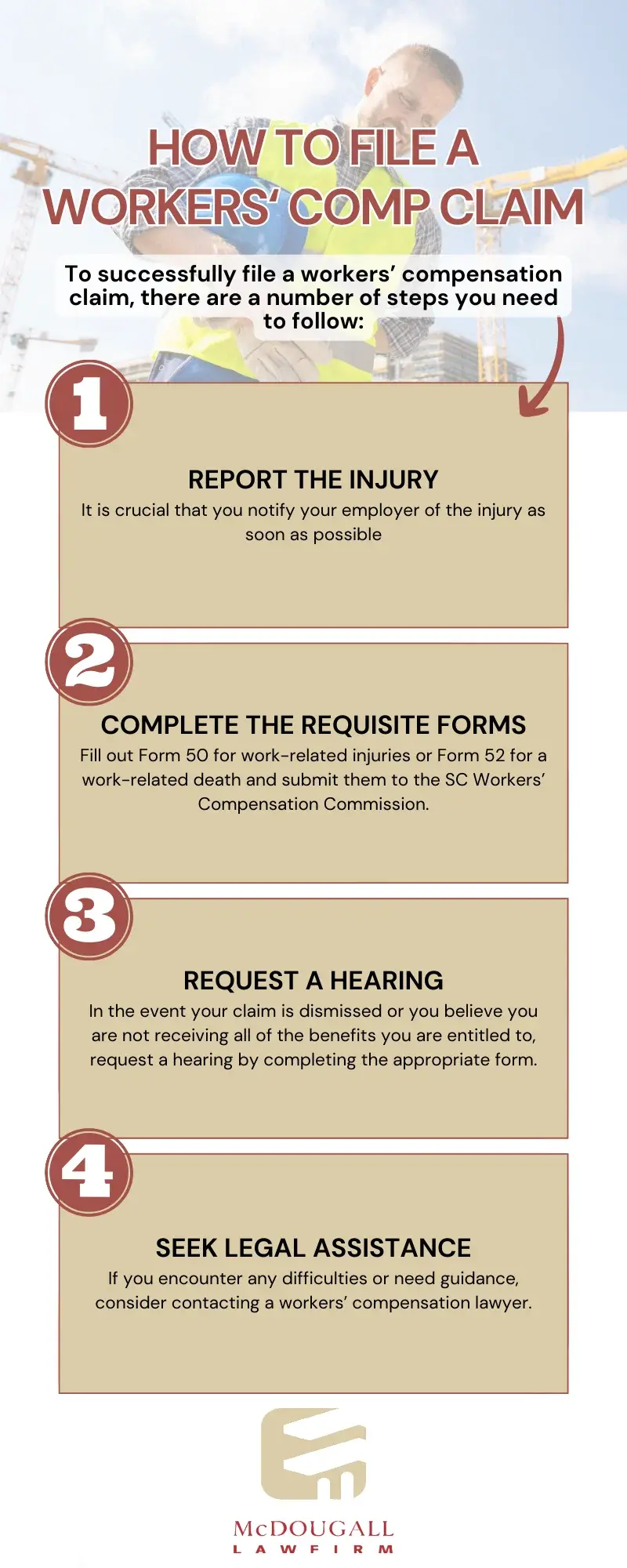 How to file a workers' comp claim - Bluffton Workers' Compensation Lawyers